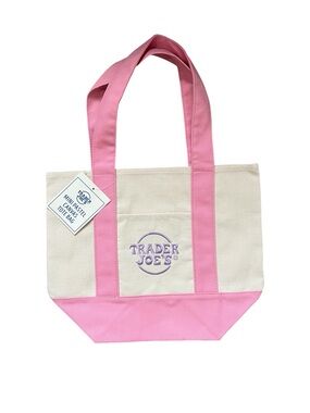 Trader Joe's Pink Mini Canvas Tote